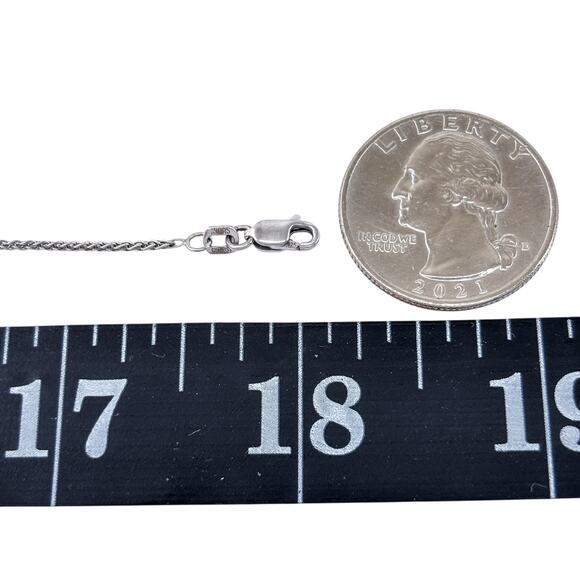 Wheat Chain Necklace | 925 Sterling Silver | Vintage Midas Jewelry - Picture 2 of 3